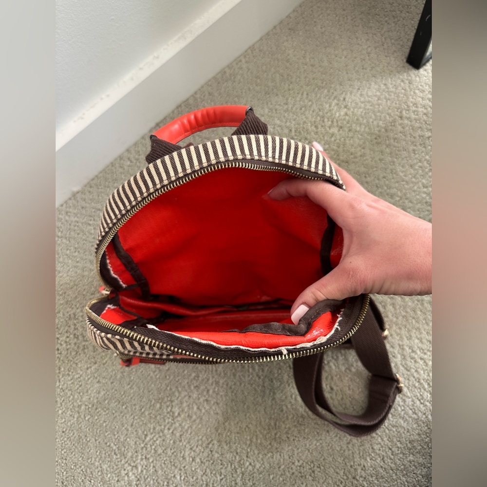 Mini Striped Backpack With Adjustable Straps and … - image 5